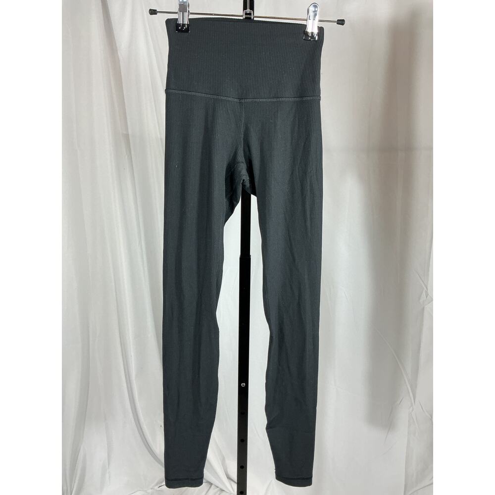 Lululemon 'Align' Black Nylon Ribbed Hr Pant 28" Size 2